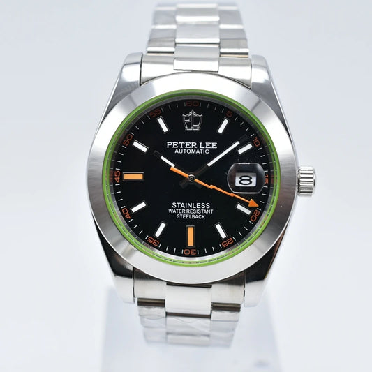 Luckacco Automatic Movement Vintage MILGAUSS Watches For Man Green Sapphire Glass Mechanical Wristwatches Luminous 40MM Watch Relojes