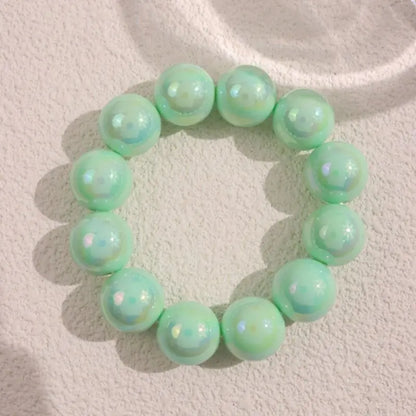 Luckacco European and American contrasting color laser beaded resin bracelet