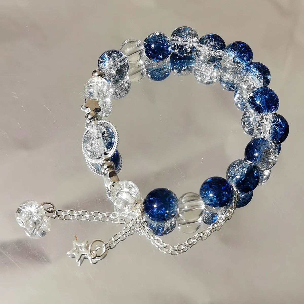 luckacco 925 sterling silver pearl beads bracelet for women girls vintage irregular metal charm bangles luxury fashion party jewelry gift