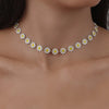 Luckacco Kpop Flower Daisy Clavicle Chain Necklace for Women Wed Summer Sweet Short Choker Fashion Statement Jewelry Gift Y2K Accessories