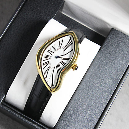 Luckacco Alien Crash Melt Twist Y2K Watch kiosk Men's Fashion Trendy Retro Advanced Instagram Design Niche design creative watches hot