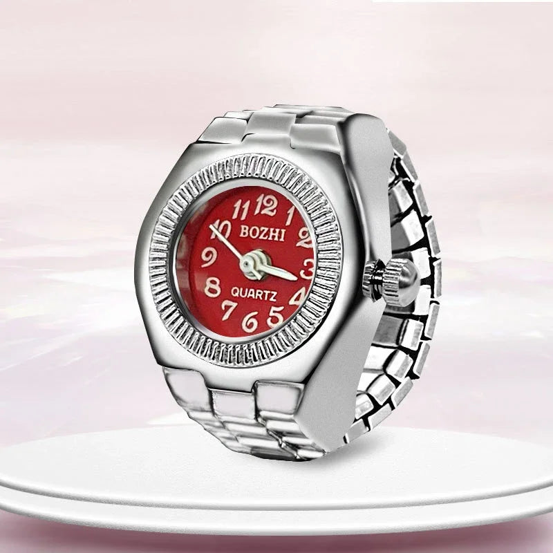 luckacco 1pcs new finger watch men's and women's quartz watch mini niche finger watch can watchs time true watchs ring watchs trend