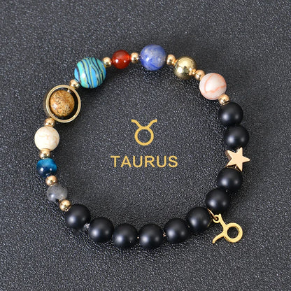 Luckacco Aries Taurus Gemini Cancer Leo Virgo Libra Scorpio Sagittarius Capricorn Aquarius Pisces gifts for women 12 zodiac bracelet men