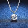 Luckacco 1/2CT Glassic Sparkling Round Cut Moissanite Pendant for Women Test Passed Lab Grown Diamond 925 Sterling Silver Elegant