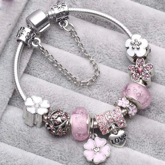 Luckacco 16cm-21cm Luxury Cutterfly Snake Chain Bracelet Fit DIY Brand Bracelets For Women Men Jewelry Gift 2024 New Trend 41 Styles