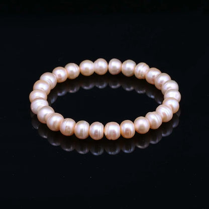 Luckacco High Quality 6-7 mm Freshwater Irregular Pearl Bracelets Natural Pearl Bracelet for Women Pearl Bracelet