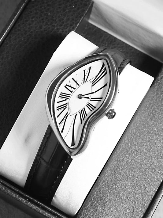 Luckacco Alien Crash Melt Twist Y2K Watch kiosk Men's Fashion Trendy Retro Advanced Instagram Design Niche design creative watches hot