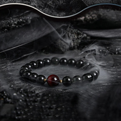 Luckacco 5A Real Natural Red Tiger Eye Beads Stone Bracelet Men Women Zircon Accessories Handmade Jewelry Gift for Girlfriend