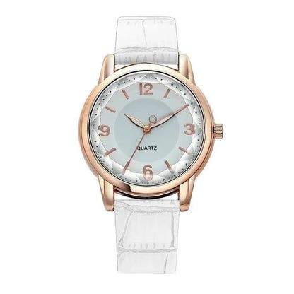 Luckacco Leather Strap Ladies Quartz  Watch Polygon Glass Luxury Women Wristwatches Clocks Dial Quartz Creative Fashion Watch Reloj Часы