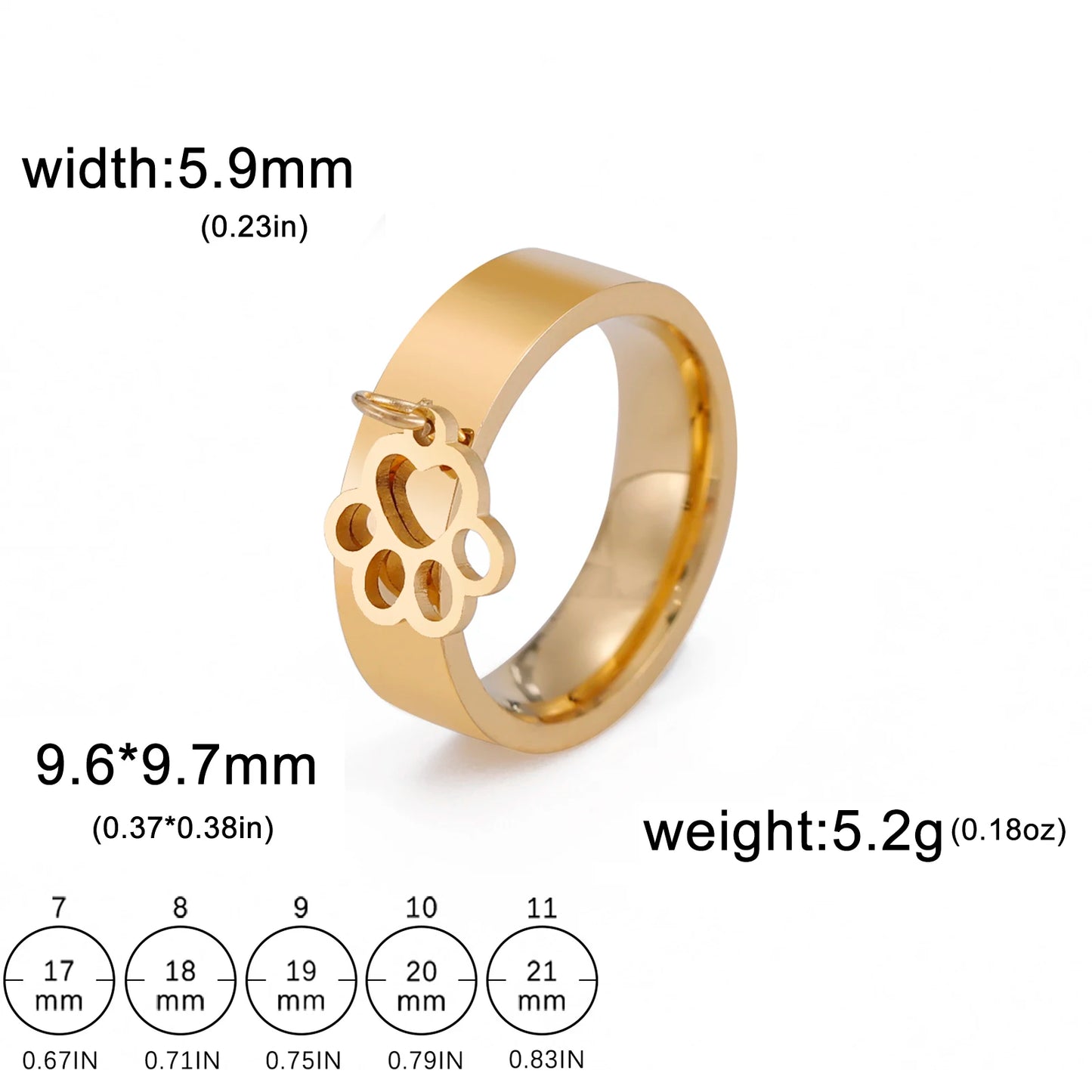 luckacco unift women stainless steel charms rings flower leaf spider paw pendant finger ring fashion minimalist couple jewelry
