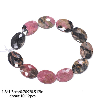 Luckacco AAA Natural Stone Multicolor Faceted Oval Stone Beads 18x13mm Loose Spacer Beads For Jewelry Making DIY Necklace Earrings Gifts
