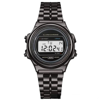 Luckacco Retro Square Electronic Watches Digital Display Women Men Watch Rose Gold Silver Luxury Ladies Wristwatches Relojes Para Mujer
