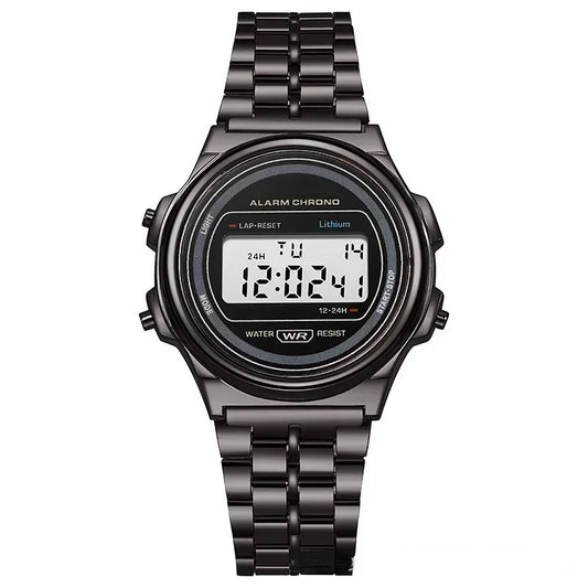 Luckacco Retro Square Electronic Watches Digital Display Women Men Watch Rose Gold Silver Luxury Ladies Wristwatches Relojes Para Mujer