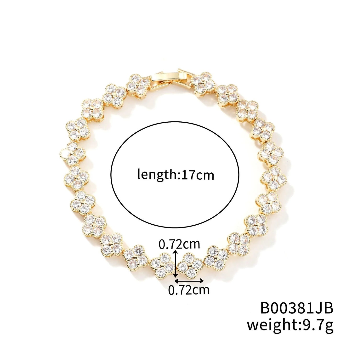 luckacco classic fashion colored crystal flower lucky bracelet women personalized new stainless steel bracelet party jewelry accessories