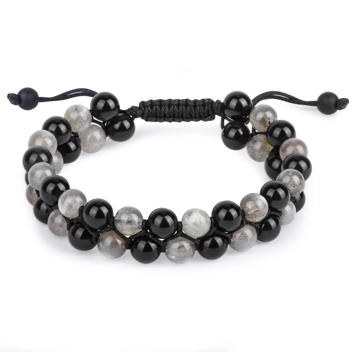 luckacco fashion men tiger eye natutal stone beaded braided bracelet bangles handmade double layer lapis lazuli bracelets hommes