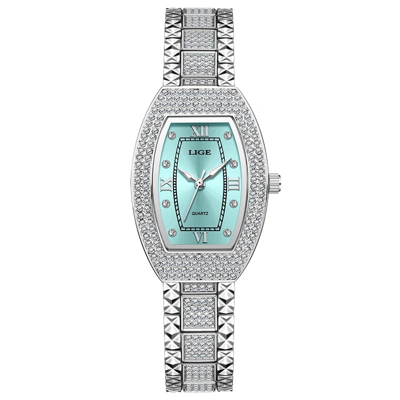 luckacco lige new original design luxury diamond watch for women elegant watches fashion out sport stainless steel waterproof mille clock