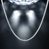 Luckacco Hot 925 Sterling Silver Necklace 16-24 inches fine 2MM Box chain For man Women high quality Fashion party Jewelry Gifts