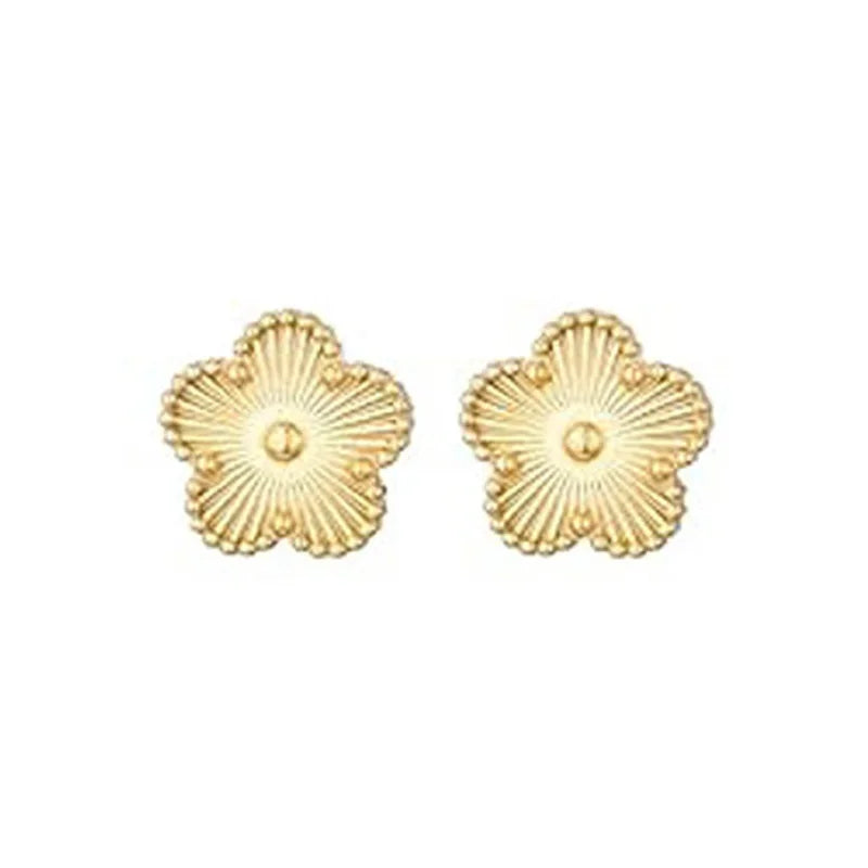 luckacco 14k gold plated five-leaf clover link bracelets white black blue gold red green lucky bracelets jewelry gifts trendy for women