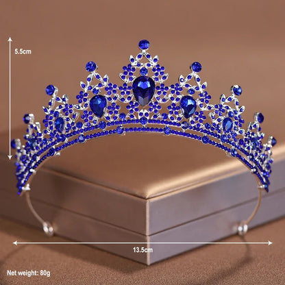Luckacco Bridal Headwear Green-Colour Women's Fashion Party Crown Girl Performance Tiaras
