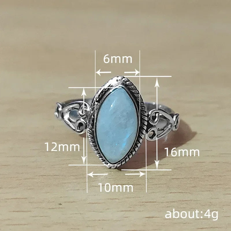luckacco 2025 minimalist ring sweet retro initial gift horse eye european and american court style jewelry