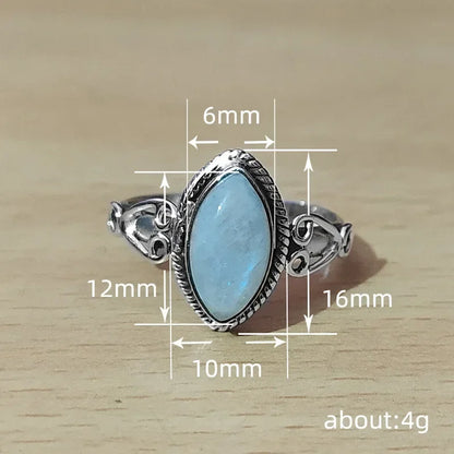 Luckacco 2025 Minimalist Ring Sweet Retro Initial Gift Horse Eye European and American Court Style Jewelry