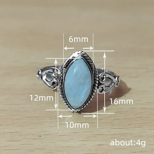Luckacco 2025 Minimalist Ring Sweet Retro Initial Gift Horse Eye European and American Court Style Jewelry