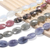 Luckacco AAA Natural Stone Multicolor Faceted Oval Stone Beads 18x13mm Loose Spacer Beads For Jewelry Making DIY Necklace Earrings Gifts