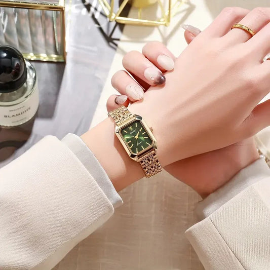 Luckacco 1PCS Fashion Women's Watch Luxury Trendy Versatile Quartz Watch Suitable for Daily Clothing Matching or As a Gift