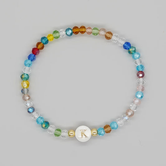 Luckacco Go2Boho Crystal Shell Letter A-Z Bracelets for Women Boho Summer Beach Lucky Fashion Trend Jewelry Accessories Surprise Gifts