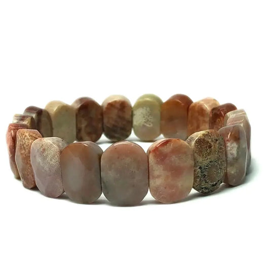 Luckacco Natural 10x15mm faceted flashing Stone beads Bracelets Handmade Reiki Healing Meditation Bangles Elastic Rope Couple Jewelry