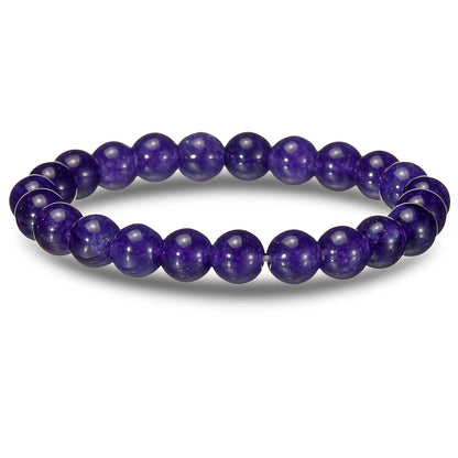 Luckacco Brown Beaded Bracelet Natural Stone Lava Tiger Eye Black Red Matte Healing Beads Bangle Stretch Charm Yoga For Women Men Jewelry