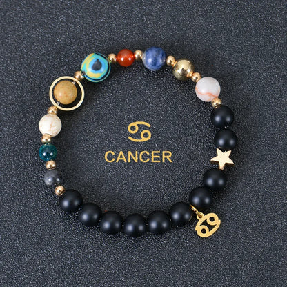 Luckacco Aries Taurus Gemini Cancer Leo Virgo Libra Scorpio Sagittarius Capricorn Aquarius Pisces gifts for women 12 zodiac bracelet men