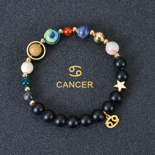 Luckacco Aries Taurus Gemini Cancer Leo Virgo Libra Scorpio Sagittarius Capricorn Aquarius Pisces gifts for women 12 zodiac bracelet men