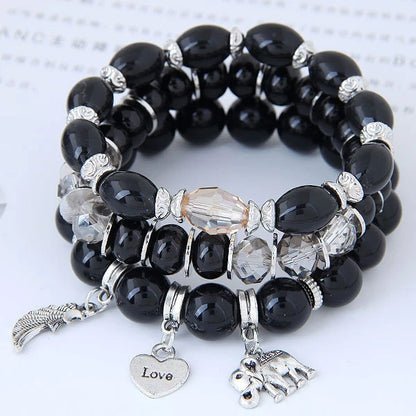 Luckacco Bohemian Charm Beads Wrap Bracelets & Bangles for Women Boho Flower Leaf Tassel Bracelet Multilayer Bracelet Femme 2024 New
