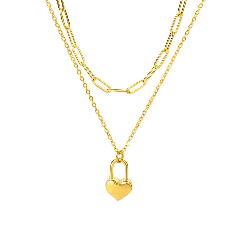luckacco zircon heart cross necklaces for women vintage geometric surrounded by vines choker necklace aesthetic fashion jewelry gift 2025