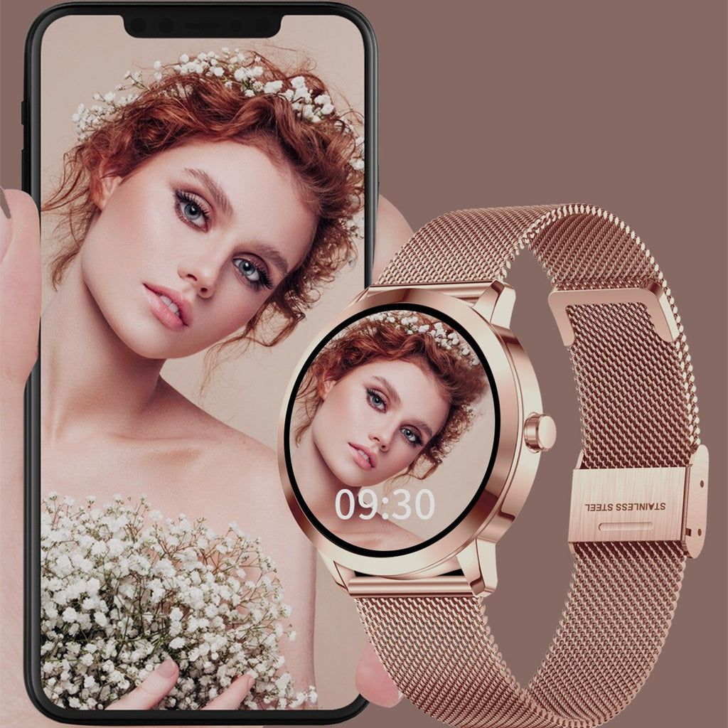 1.09 Inch Female Physiological Cycle Q8H Smartwatch Women Health Care Heart Rate Monitor Fitnedd Tracker Smart Watch - luckacco