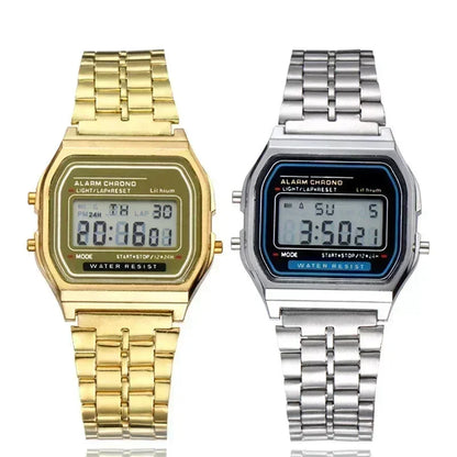 Luckacco 2025 Digital Watches for Men Sports Waterproof Bracelet Clock Gold Electronice LED Wristwatch Women Casucal Montre Homme Relogio