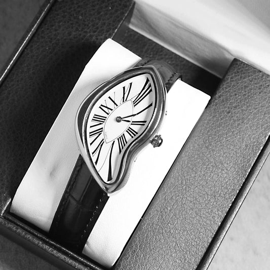 Luckacco Alien Crash Melt Twist Y2K Watch kiosk Men's Fashion Trendy Retro Advanced Instagram Design Niche design creative watches hot