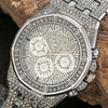 Luckacco Men's Fashion Business Quartz Watch Full Casual Alloy Steel Band Wristwatch