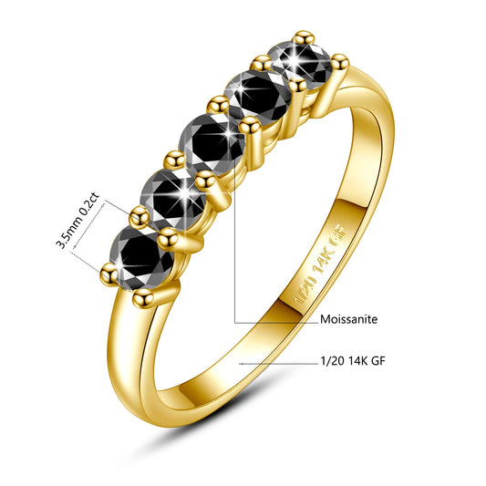 Luckacco Szjinao 14K Gold Filled Rings For Woman 1.0CT 3.5mm Moissanite Diamond Wedding Jewelry No Tarnish Engagement Lady Gift