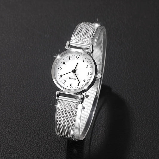 Luckacco Women Fashion Watch Casual Bracelet Watches Set Ladies Simple Dial Quartz Wristwatches Dress Clock Montre Femme