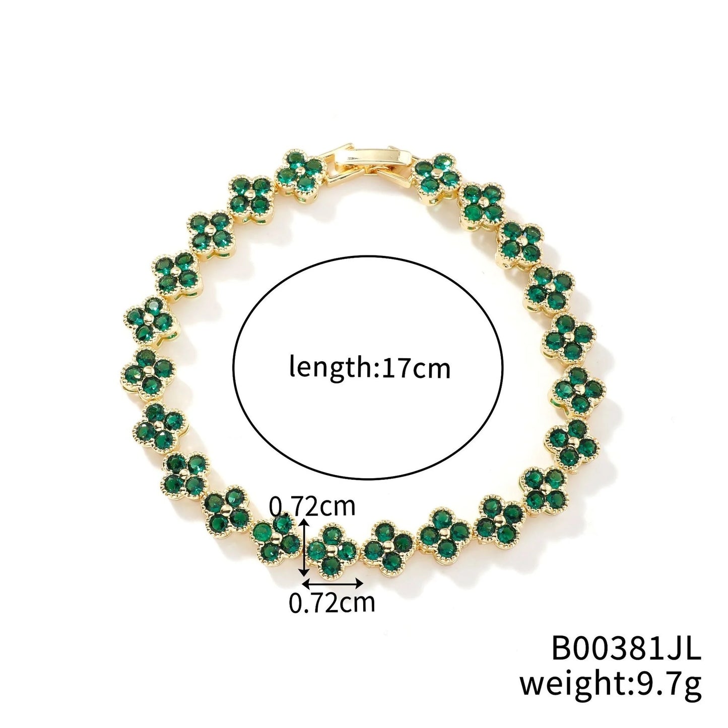 luckacco classic fashion colored crystal flower lucky bracelet women personalized new stainless steel bracelet party jewelry accessories