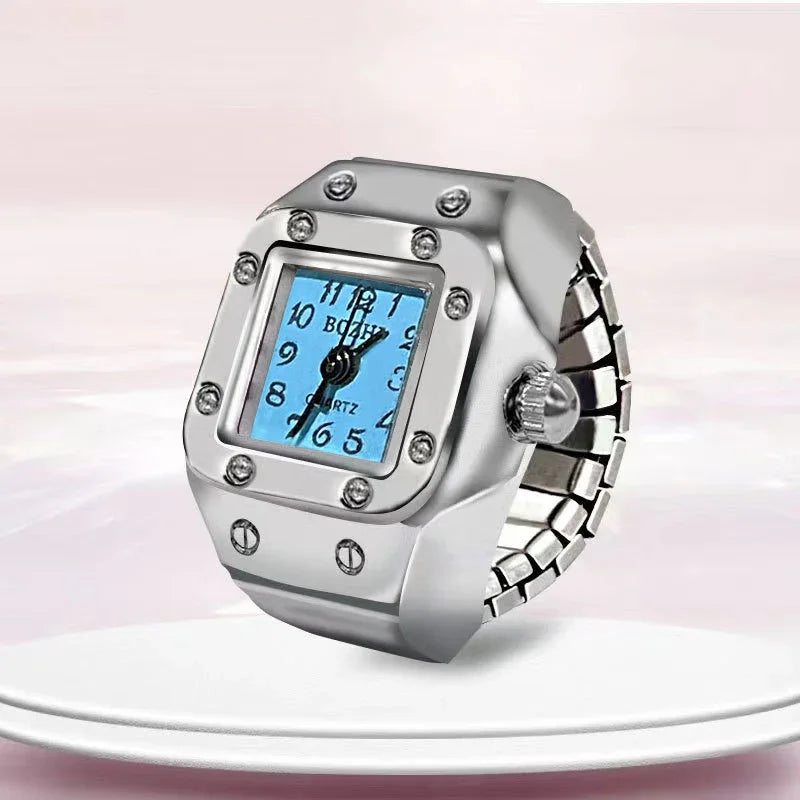 luckacco 1pcs new finger watch men's and women's quartz watch mini niche finger watch can watchs time true watchs ring watchs trend
