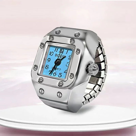 Luckacco 1PCS New Finger Watch Men's and Women's Quartz Watch Mini niche Finger Watch Can Watchs Time True Watchs Ring Watchs Trend