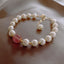 Korean Fashion Crystal Natural Stone Pearl Bracelet for Women Female  Vintage Charm Beaded Bangles Valentines Day Gift Jewelry - luckacco