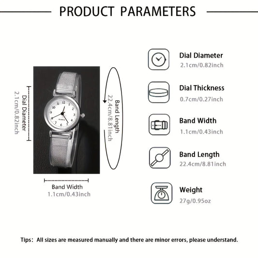 Luckacco Women Fashion Watch Casual Bracelet Watches Set Ladies Simple Dial Quartz Wristwatches Dress Clock Montre Femme