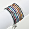Luckacco shop's pick 3mm Micro Pave Zircon Tennis Bracelet for Women New Men Bracelet Homme Stainless Steel Jewelry Accessories
