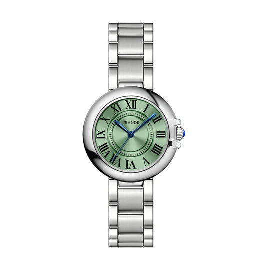 Luckacco Vintage Classic Blue Balloon Ladies Watch Roman Scale Dial Automatic Waterproof Luxury Student Quartz Watch Fashion Trend