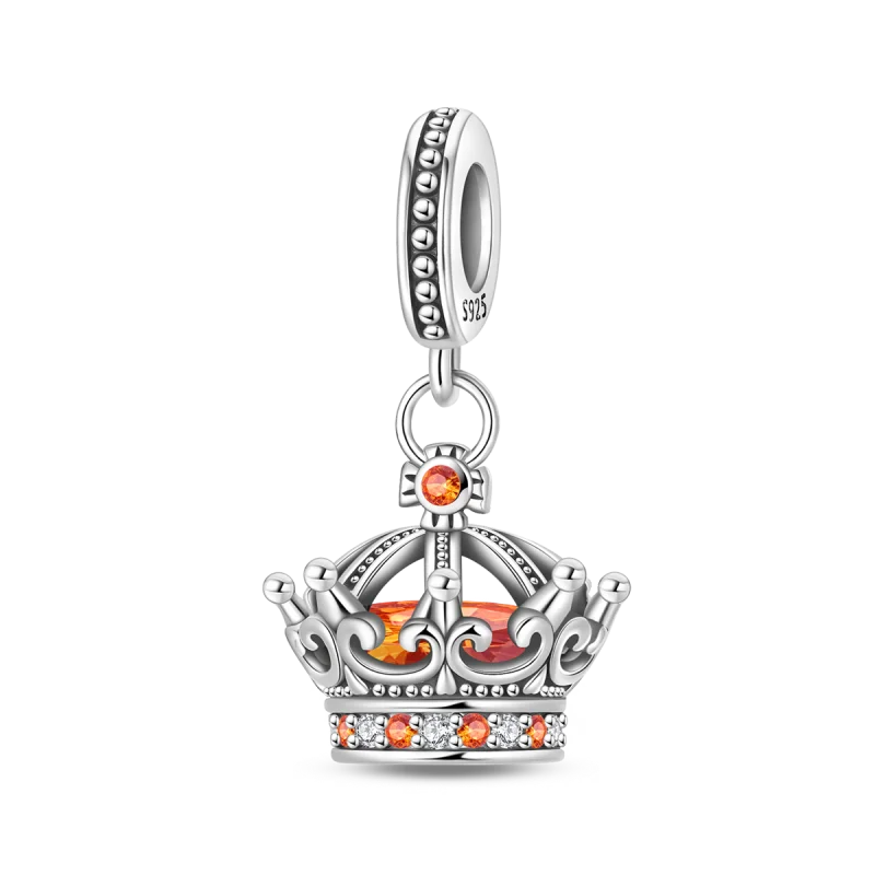 luckacco crown charms skull bead original 925 sterling silver inlaid zirconium pendants fit bracelet necklace jewelry lover gift