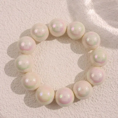 Luckacco European and American contrasting color laser beaded resin bracelet